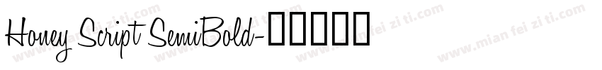 Honey Script SemiBold字体转换